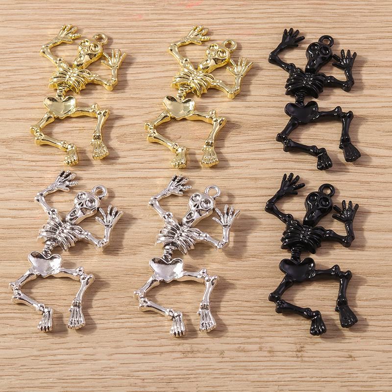 Jewelry Making Date Night - Tusember 5pcs 28*50mm Skull Skeleton Charms