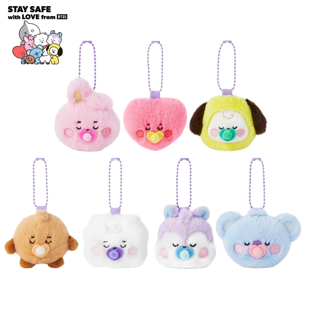 Jewelry Making Ideas - Mini Plush Keychain Pendant BT21 Koya
