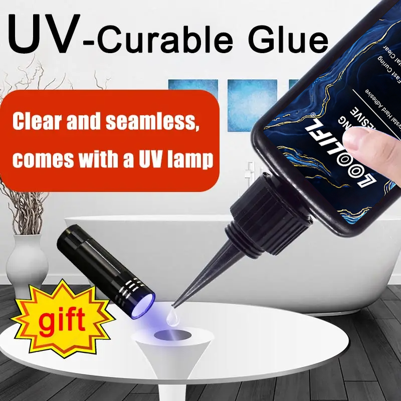 Jewelry Making Glue - Loolifl 50ml UV Glue with UV