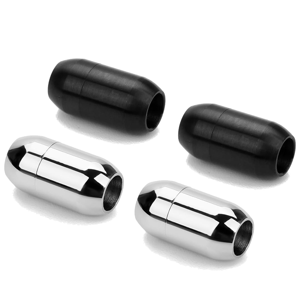 Jewelry Making Ideas - 2pcs Stainless Steel Magnetic Clasp Leather