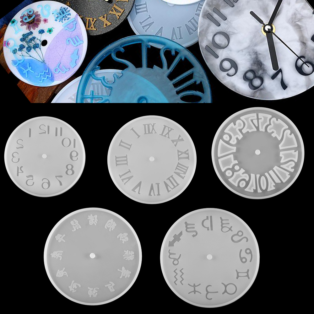 Jewelry Making Education - 1Pcs Clock Resin Epoxy Molds Mixed