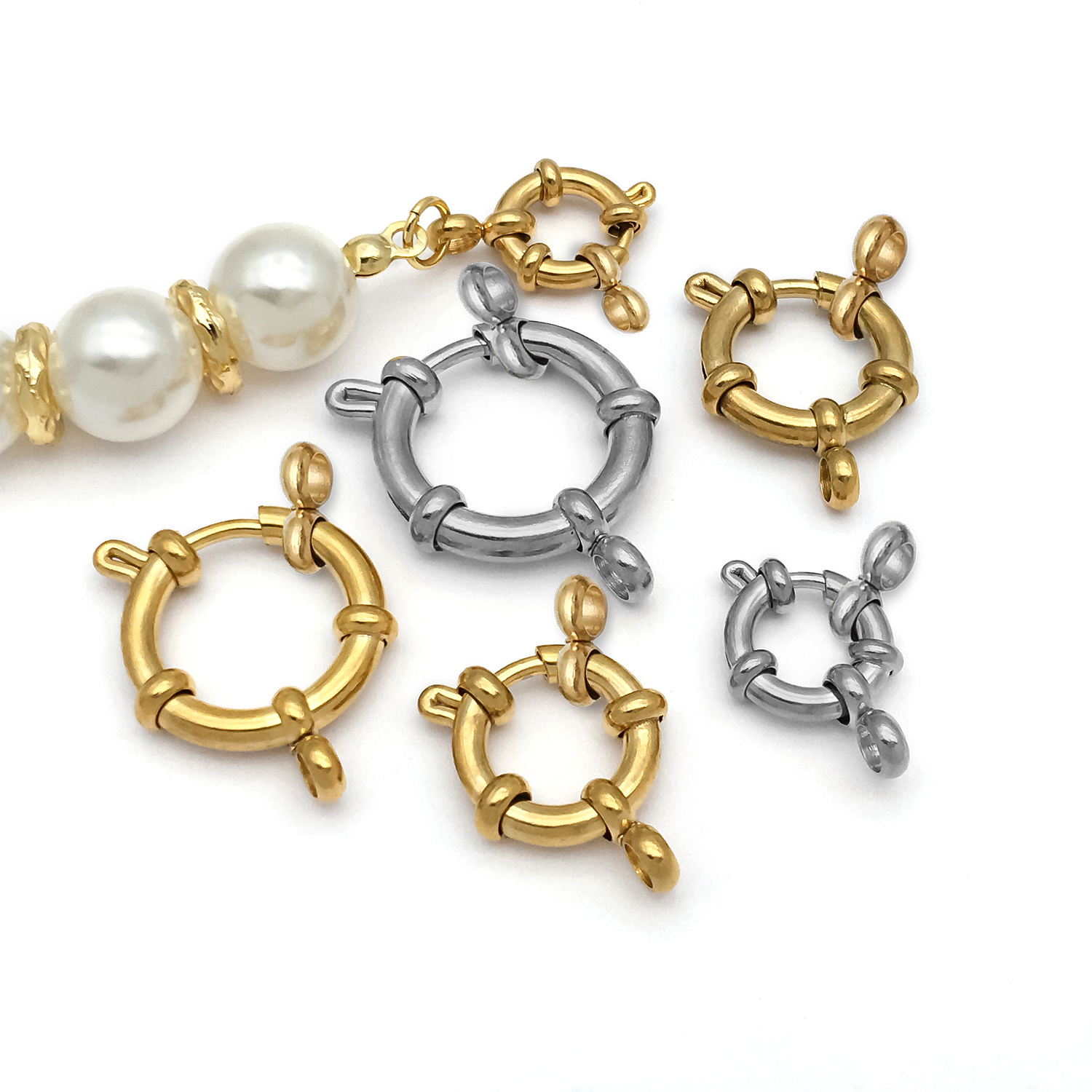 Jewelry Making Metal Supplies - 2pcs Stainless Steel Round Claw Spring