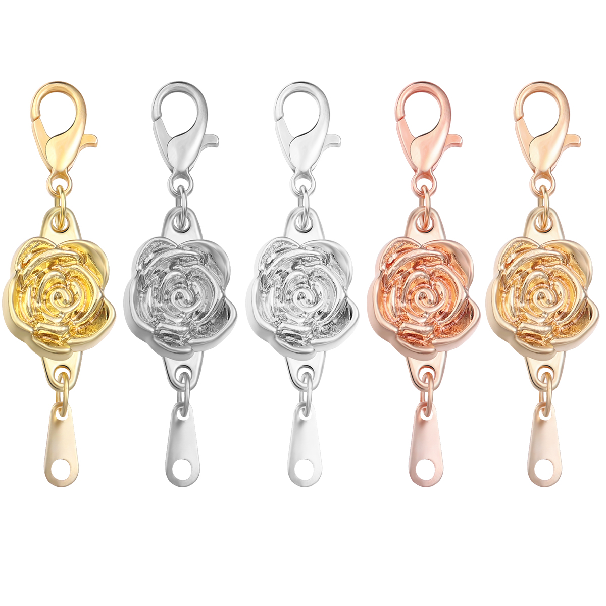 Jewelry Making Necklaces - 5pcs/lot Strong Magnetic Clasps Alloy Rose