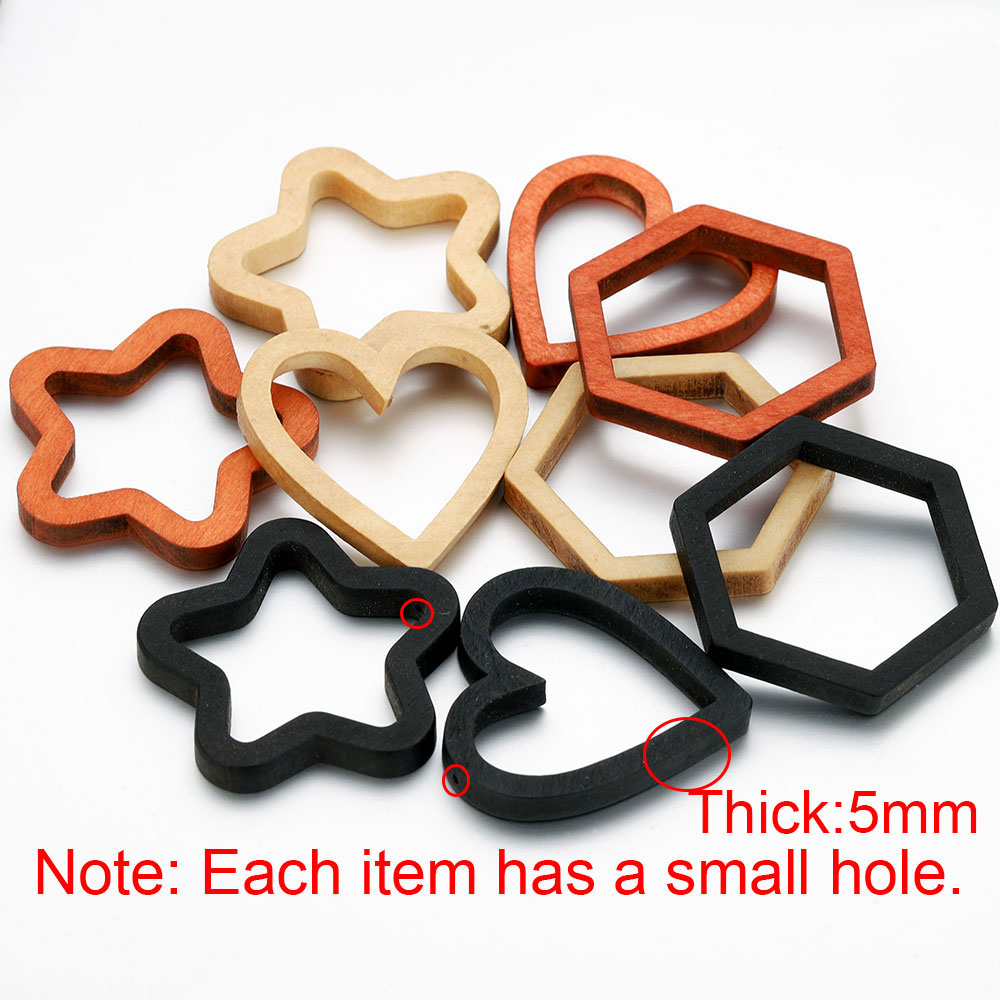 10pcs Wood Heart Square Silico - огляд і ціна Resin Mold Jewelry