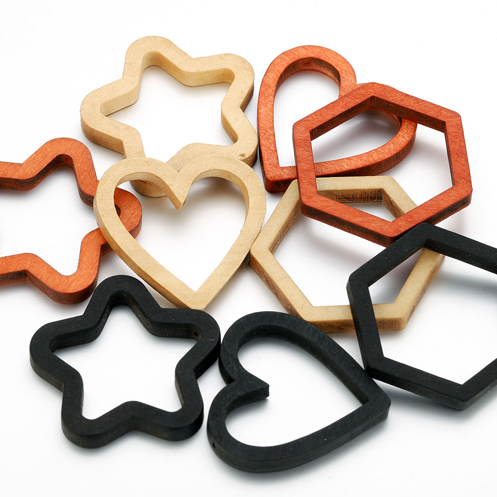 10pcs Wood Heart Square Silico - огляд і ціна Resin Mold Jewelry