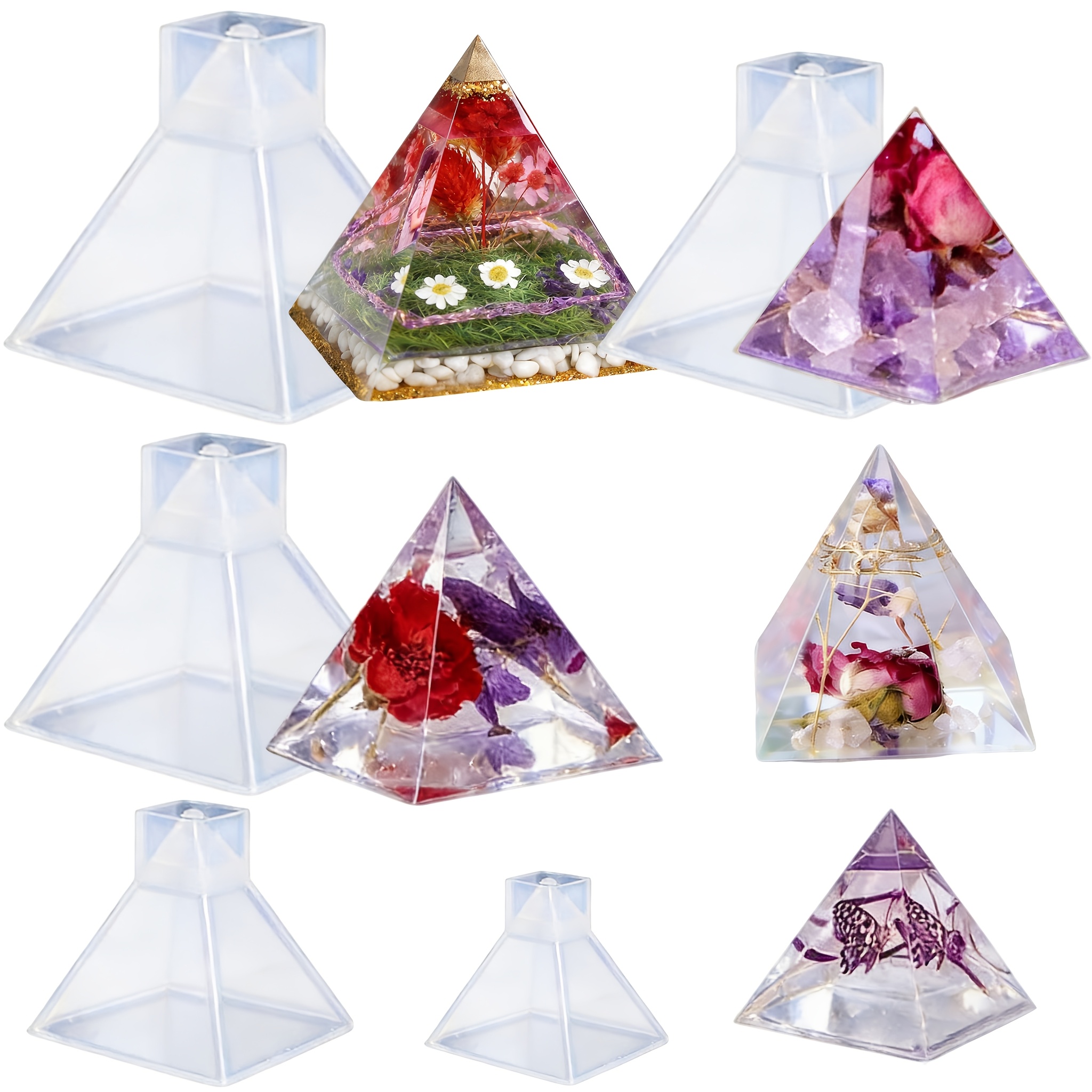 5pc- Pyramid resin molds of va - огляд і ціна Resin Mold Jewelry