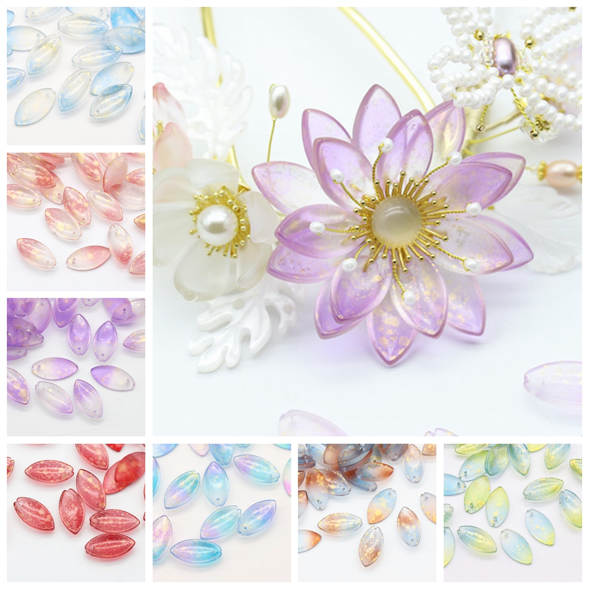 10pcs 20x10mm Petal Lampwork C - огляд і ціна Jewelry Making Drill