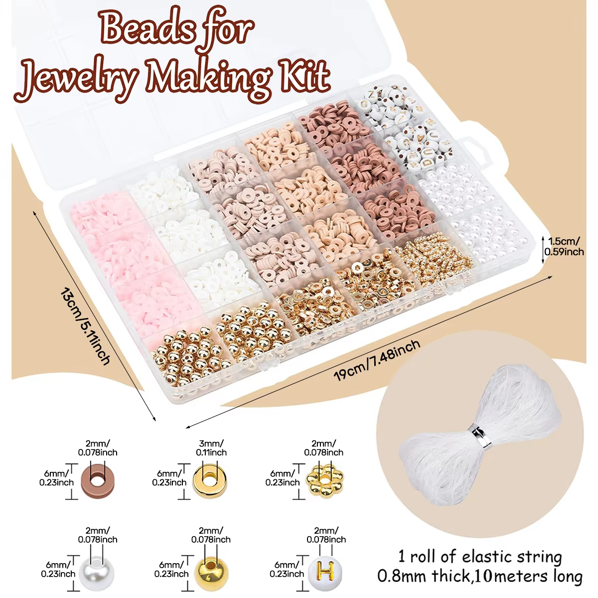 1970pcs light pink clay bead s - огляд і ціна Jewelry Making Light