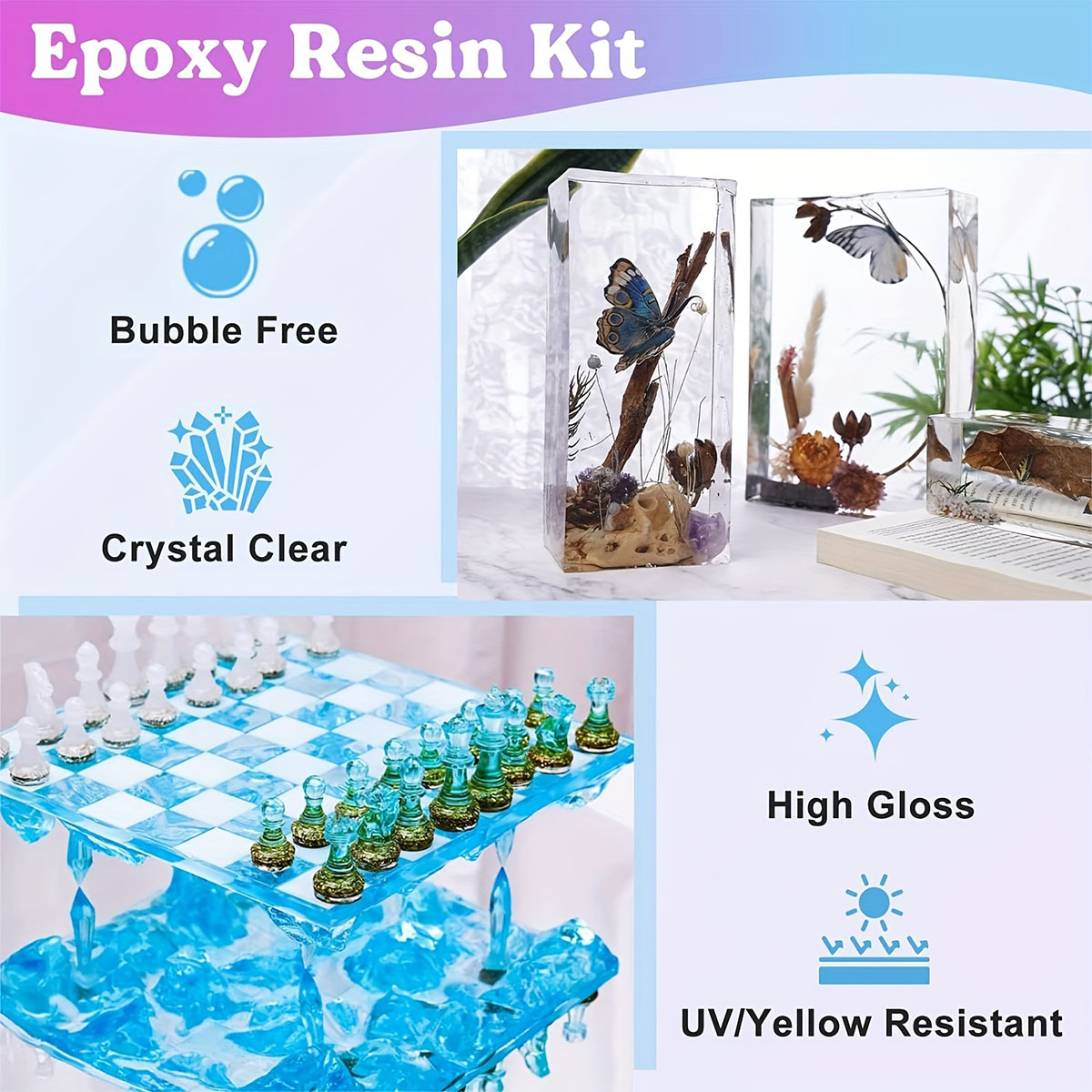125ml/250ml Crystal Clear Cast - огляд і ціна Resin Mold Jewelry