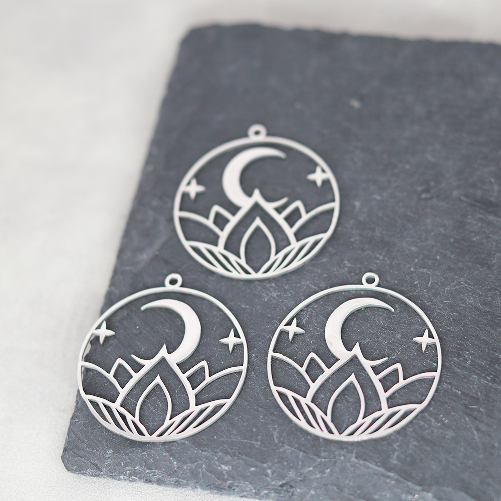 3pcs/Lot Stainless Steel Lotus - огляд і ціна Jewelry Making Date Night