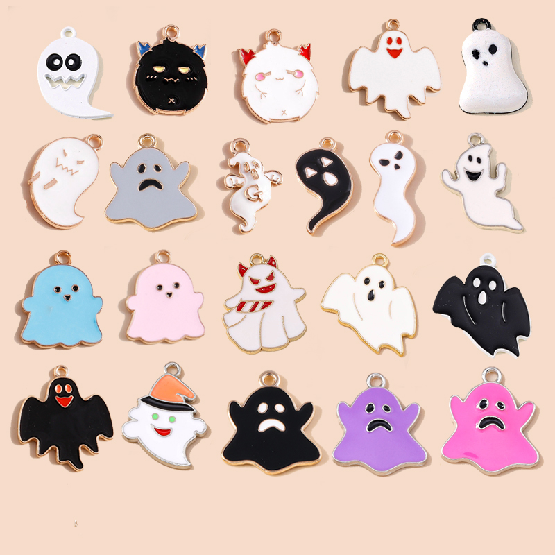 Leslie 10pcs Halloween Ghost C - огляд і ціна Jewelry Making Date Night