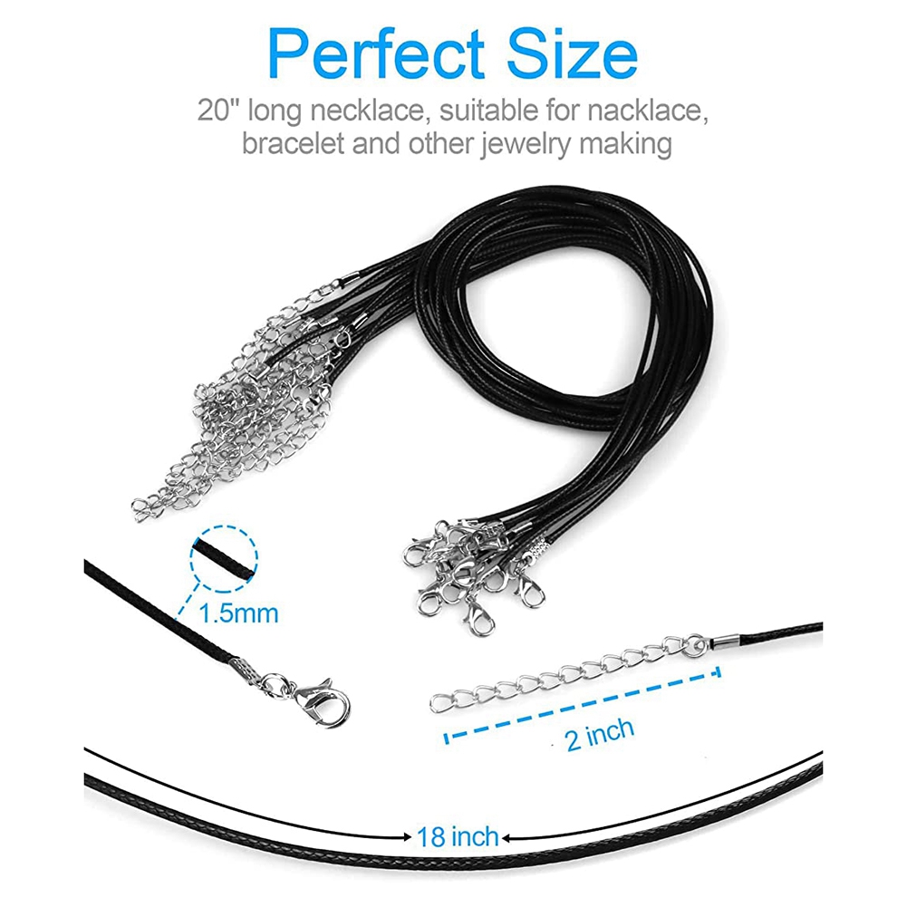ABQR 24PCS Cord Necklace, 20 i - огляд і ціна Jewelry Making Necklaces