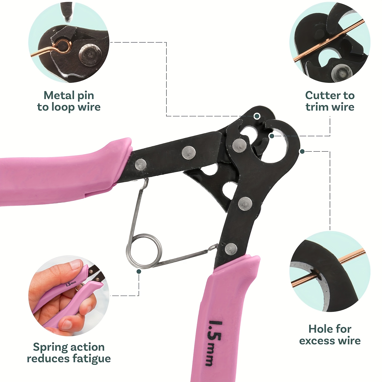 1 Pack Pink Metal Wire Looping - огляд і ціна Jewelry Making Loop Pliers