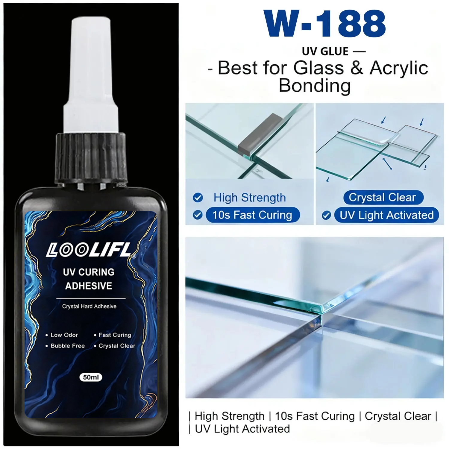 Loolifl 50ml UV Glue with UV L - огляд і ціна Jewelry Making Glue