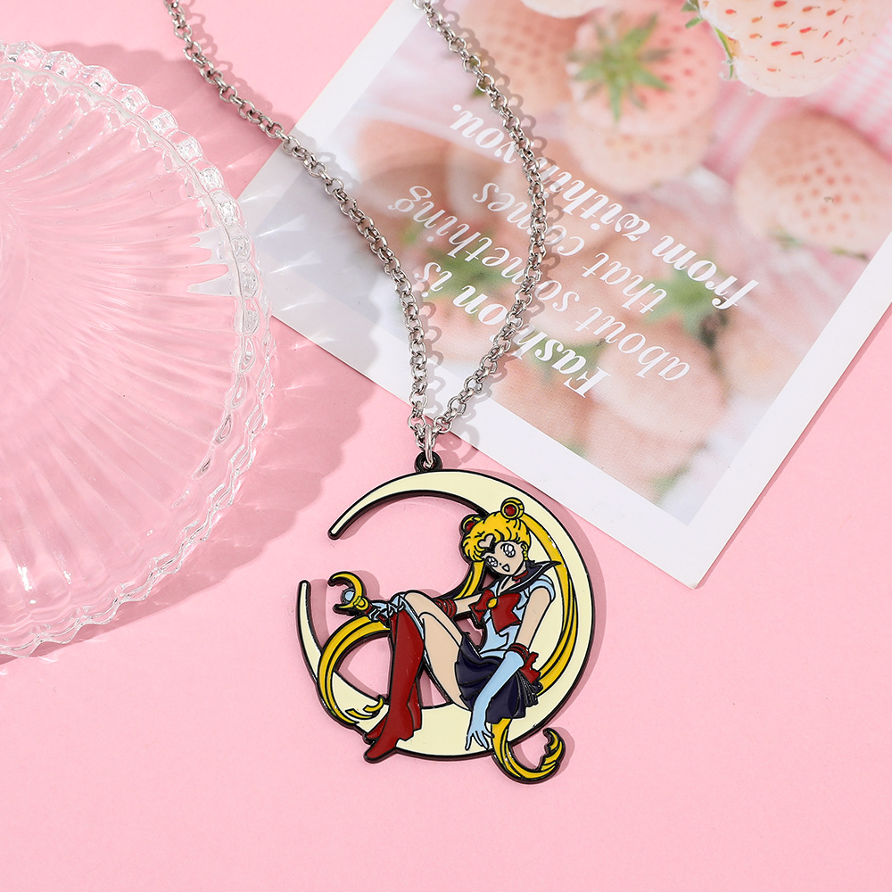 Sweet Anime Metal Enamel Neckl - огляд і ціна Jewelry Making Necklaces