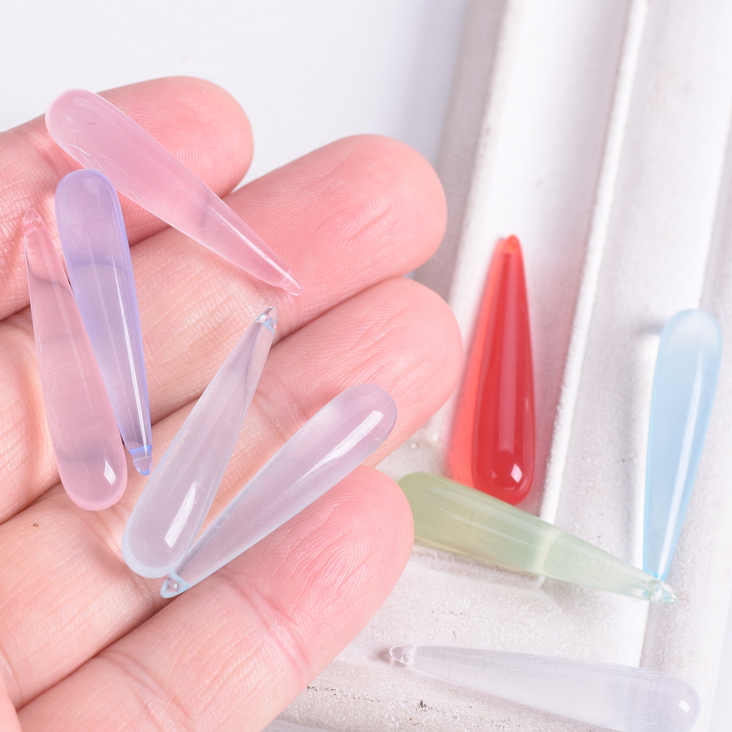 10pcs Long Teardrop Shape 35x7 - огляд і ціна Jewelry Making Drill