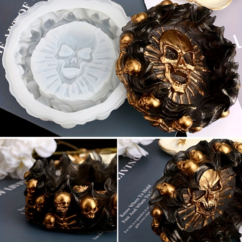 Ashtray mold, skull DIY craft  - огляд і ціна Resin Mold Jewelry