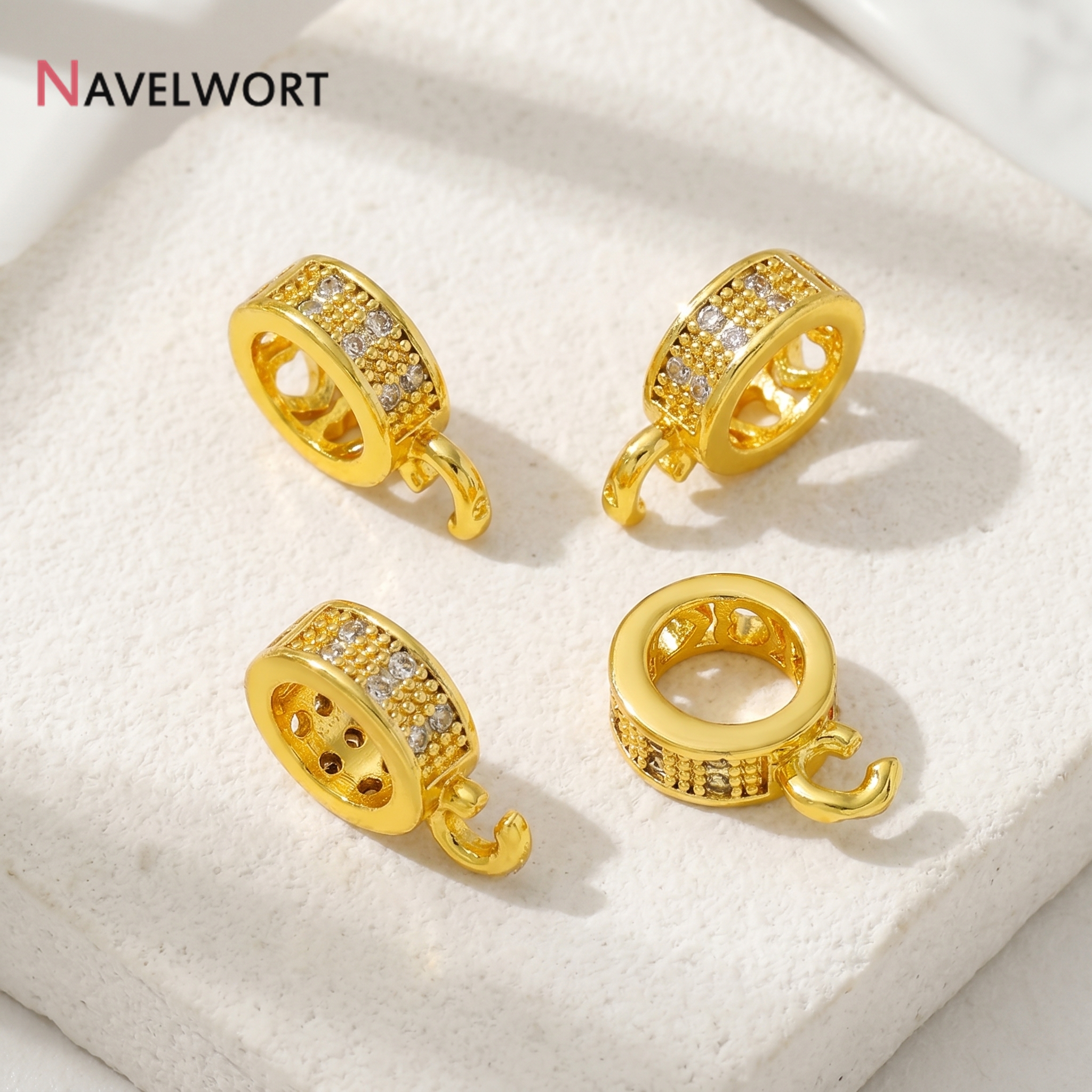 14K Gold Plated Inlaid Zircon  - огляд і ціна Jewelry Making Metal Supplies
