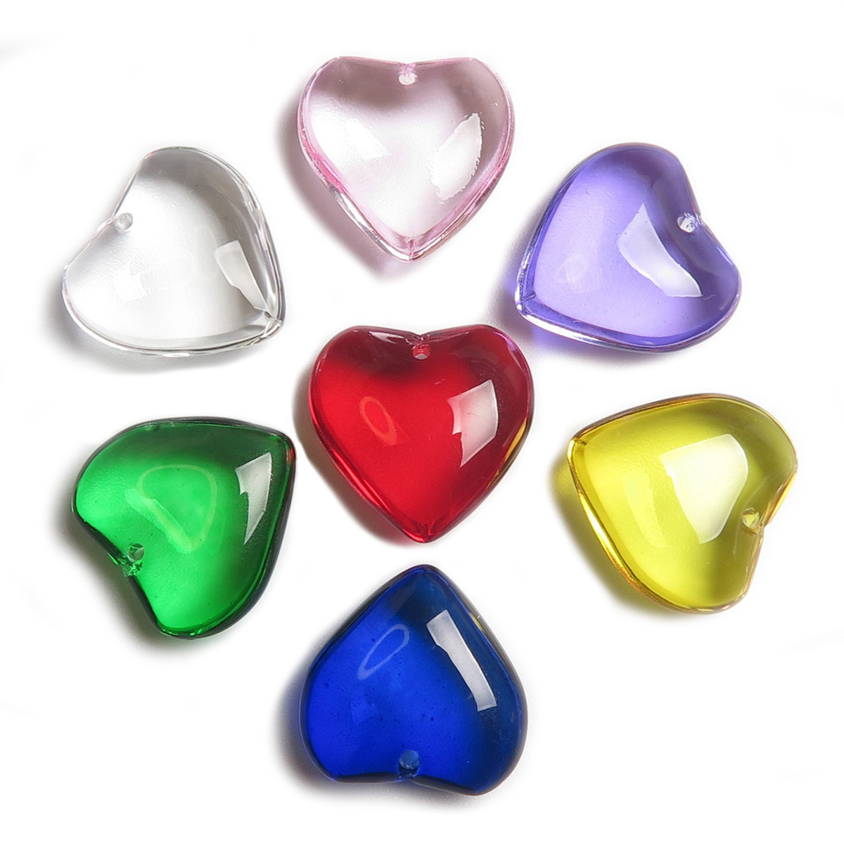 20mm 5pcs Heart Shape Glossy C - огляд і ціна Jewelry Making Drill