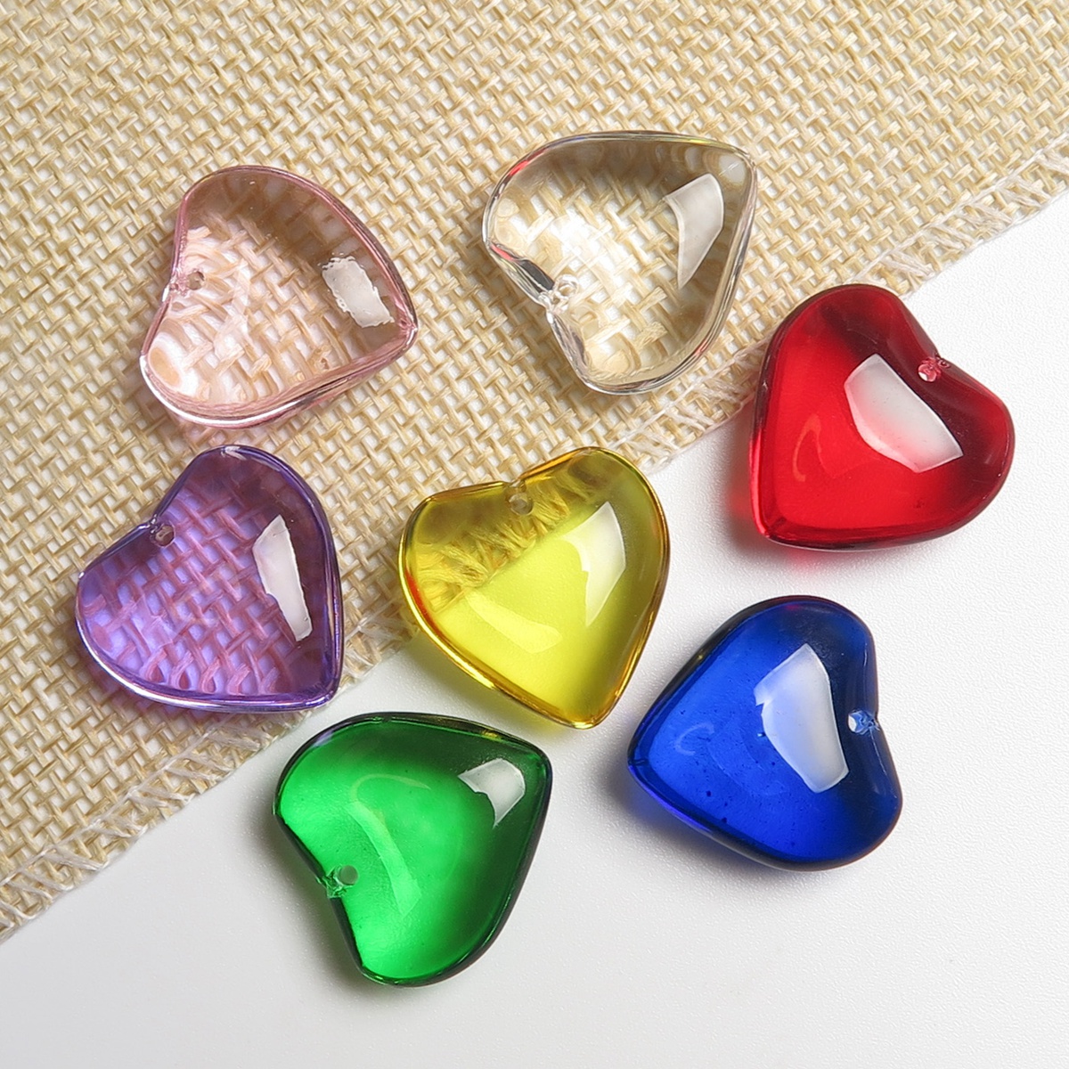 20mm 5pcs Heart Shape Glossy C - огляд і ціна Jewelry Making Drill