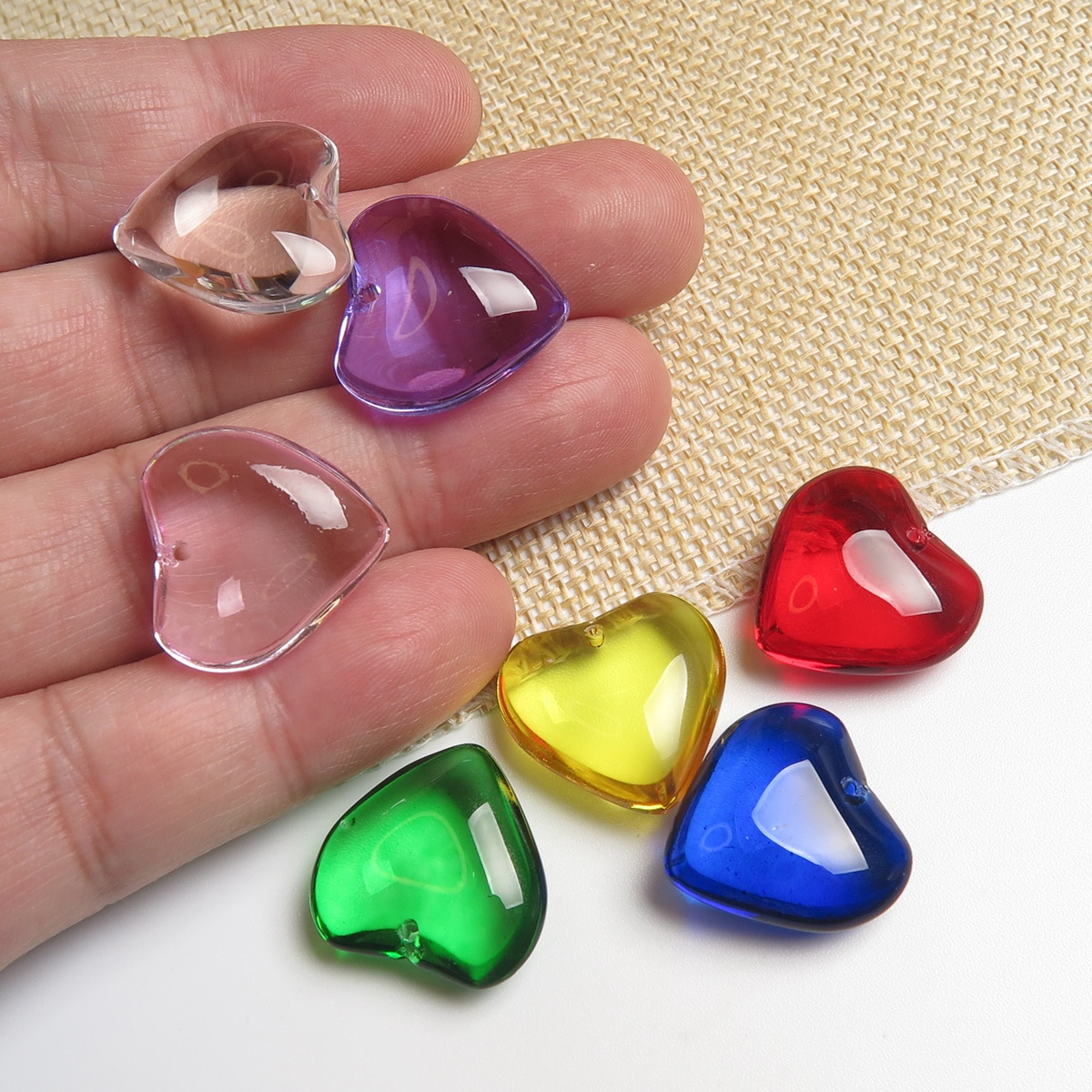 20mm 5pcs Heart Shape Glossy C - огляд і ціна Jewelry Making Drill