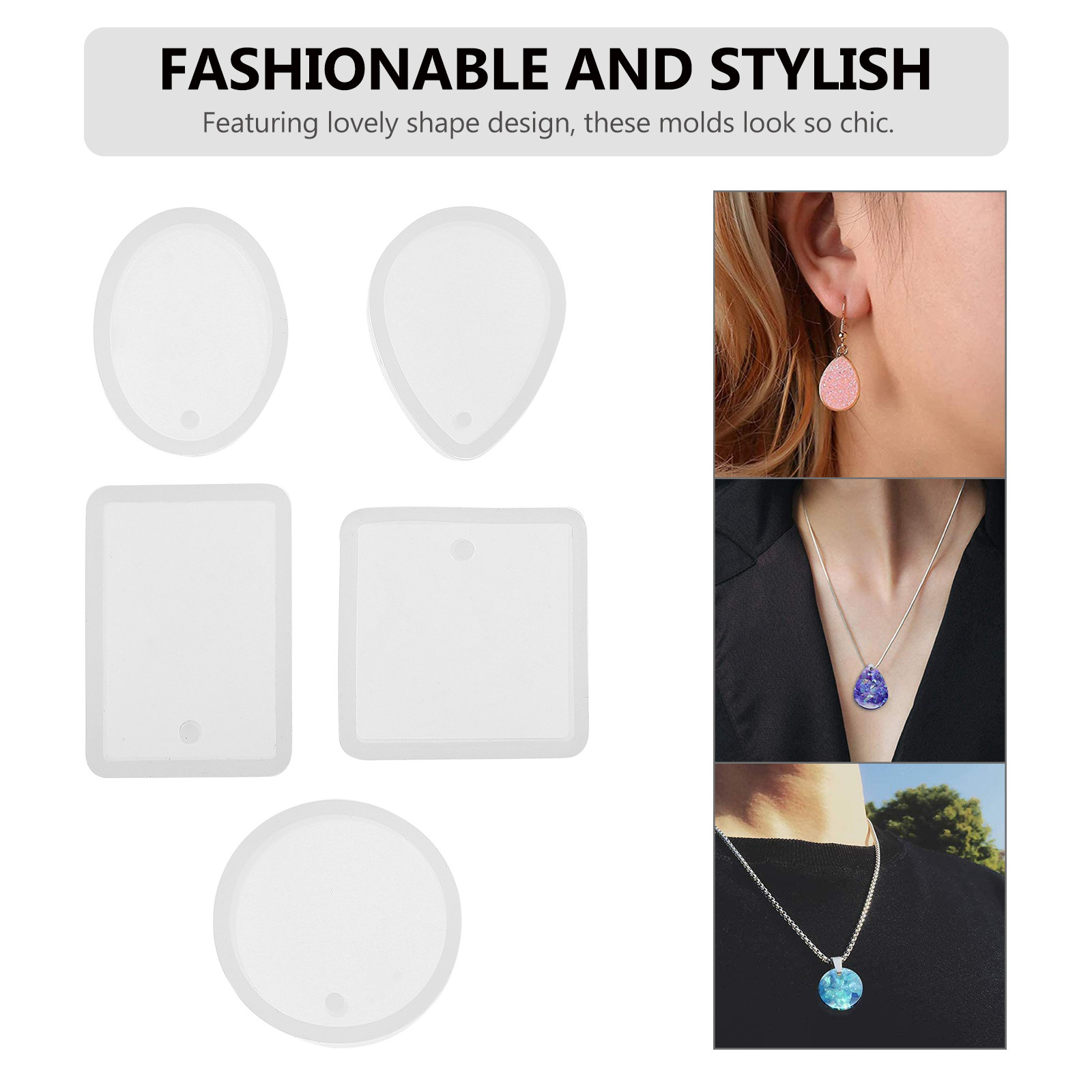 10pcs Pendant Mold Set Silicon - огляд і ціна Resin Mold Jewelry